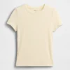 Mini T-shirt piżamowy z prążkowanym dekoltem