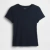 Mini T-shirt piżamowy z prążkowanym dekoltem