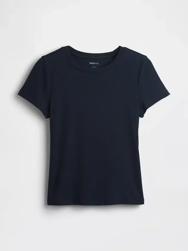 Mini T-shirt piżamowy z prążkowanym dekoltem