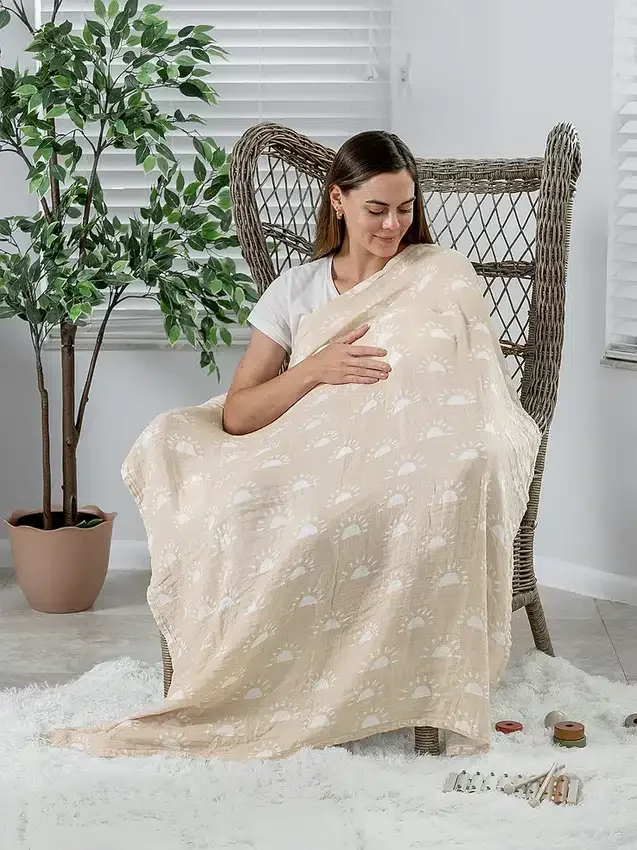 Muślinowy kocyk do owijania Comfy Cubs