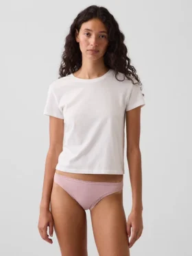 Najdelikatniejsze bikini z elastycznej bawełny organicznej z koronkową lamówką