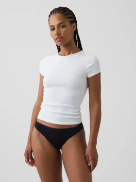 Najdelikatniejsze bikini z elastycznej bawełny organicznej z koronkową lamówką