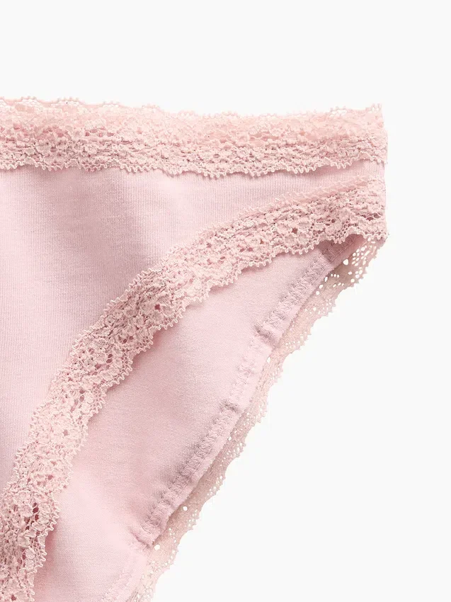Najdelikatniejsze bikini z elastycznej bawełny organicznej z koronkową lamówką