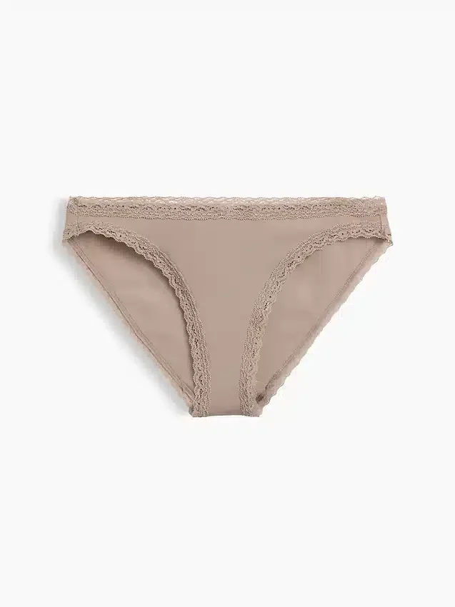 Najdelikatniejsze bikini z elastycznej bawełny organicznej z koronkową lamówką