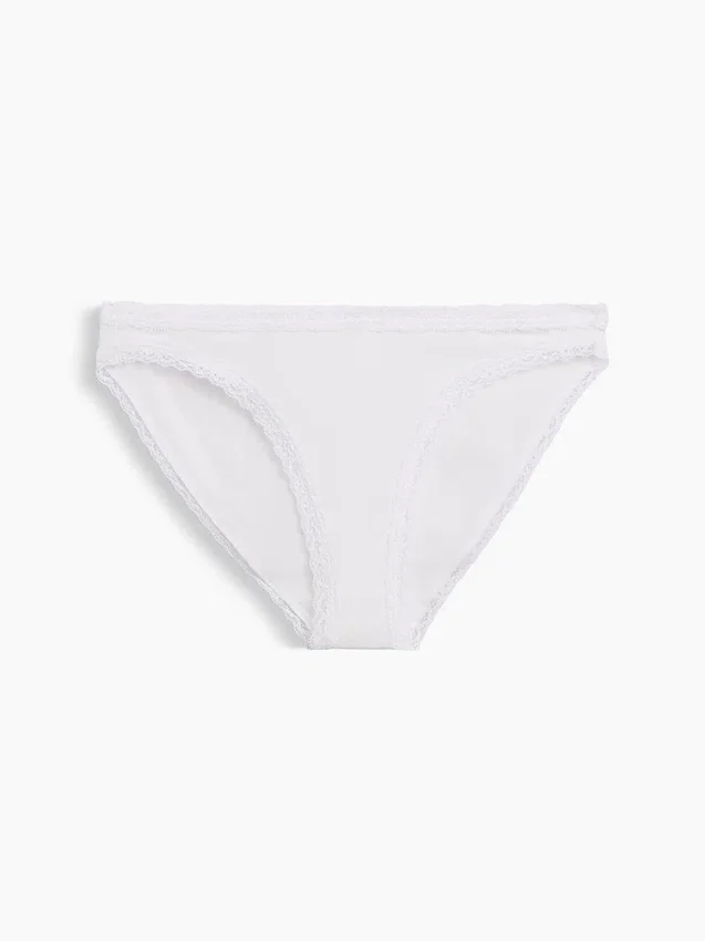 Najdelikatniejsze bikini z elastycznej bawełny organicznej z koronkową lamówką