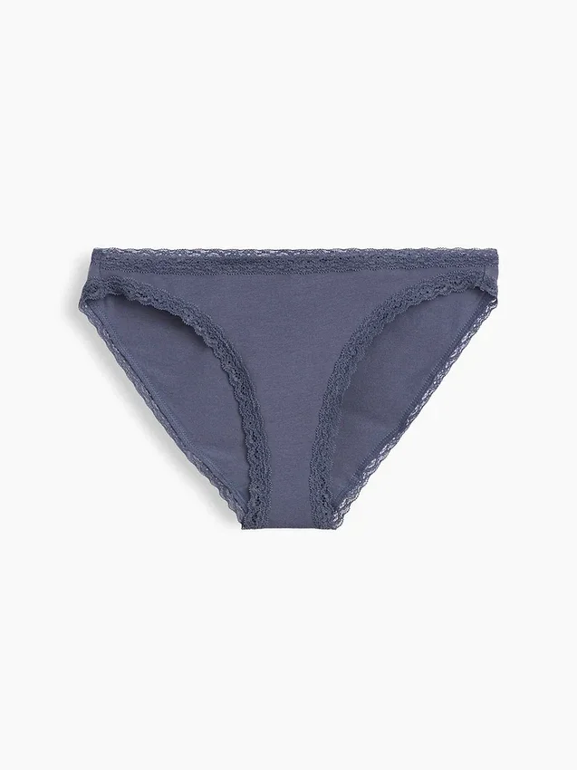 Najdelikatniejsze bikini z elastycznej bawełny organicznej z koronkową lamówką