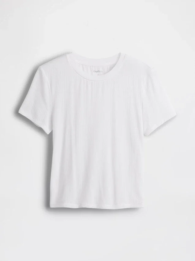Najdelikatniejszy modalny T-shirt piżamowy z ściągaczem