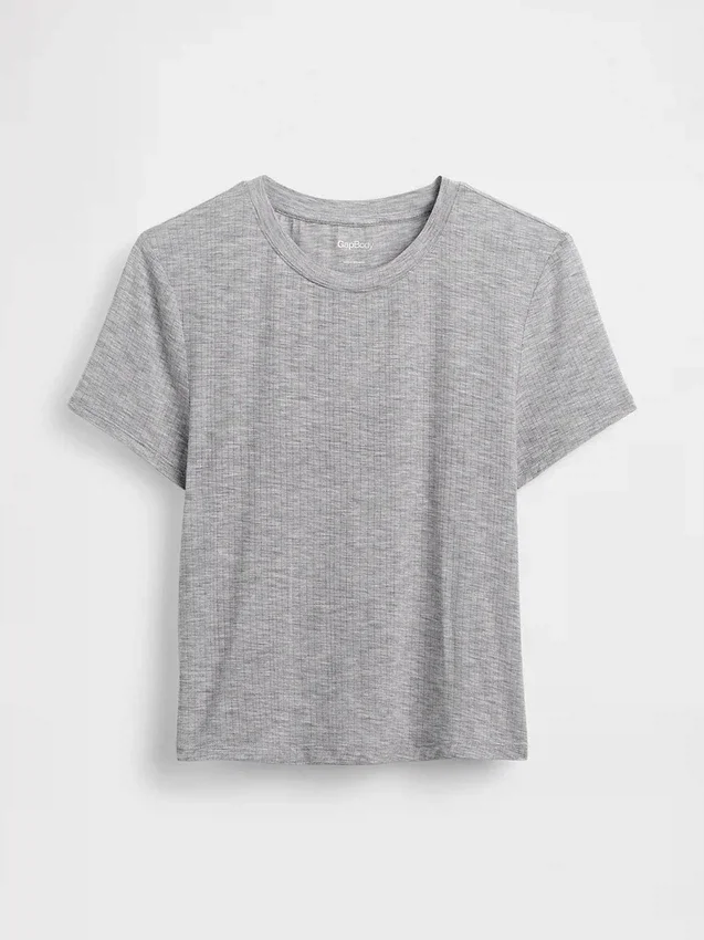 Najdelikatniejszy modalny T-shirt piżamowy z ściągaczem
