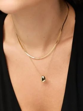 Naszyjnik Ana Luisa Gold Mini Pebble