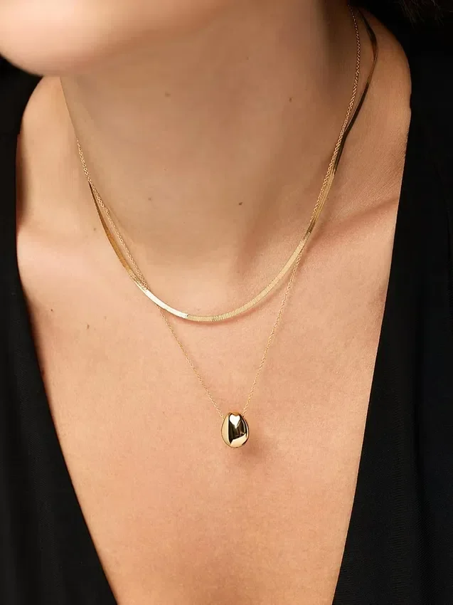 Naszyjnik Ana Luisa Gold Mini Pebble