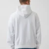 Niebieska bluza z kapturem z grubej dzianiny frotte z logo