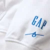 Niebieska bluza z kapturem z grubej dzianiny frotte z logo