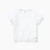 Niebieski T-shirt o luźnym kroju
