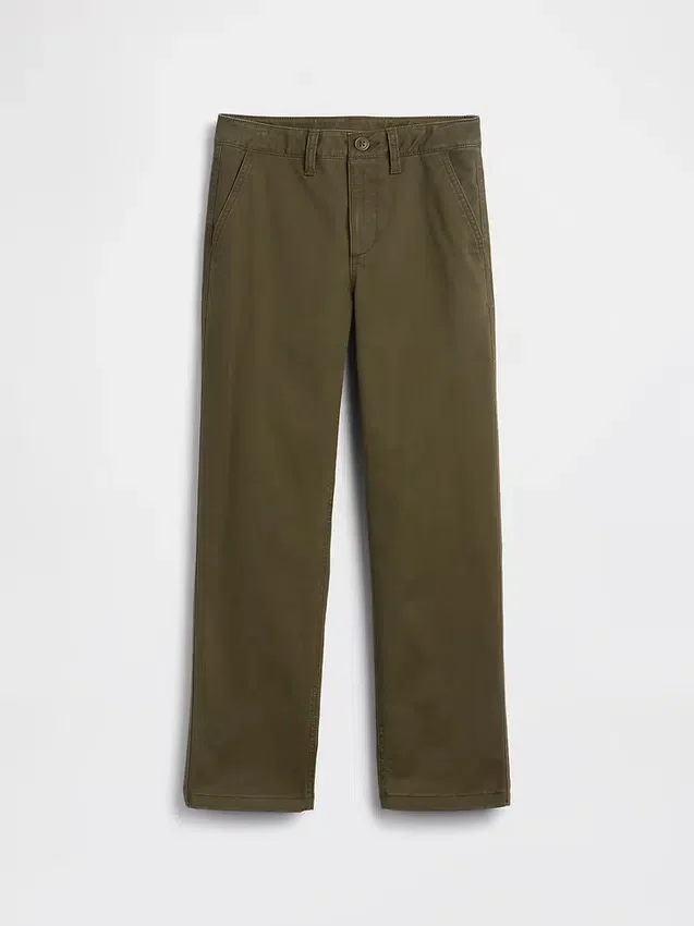 Nowoczesne, luźne spodnie khaki dla dzieci