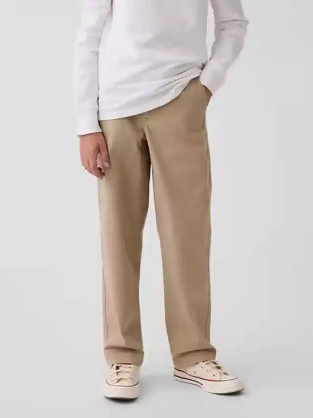 Nowoczesne, luźne spodnie khaki dla dzieci