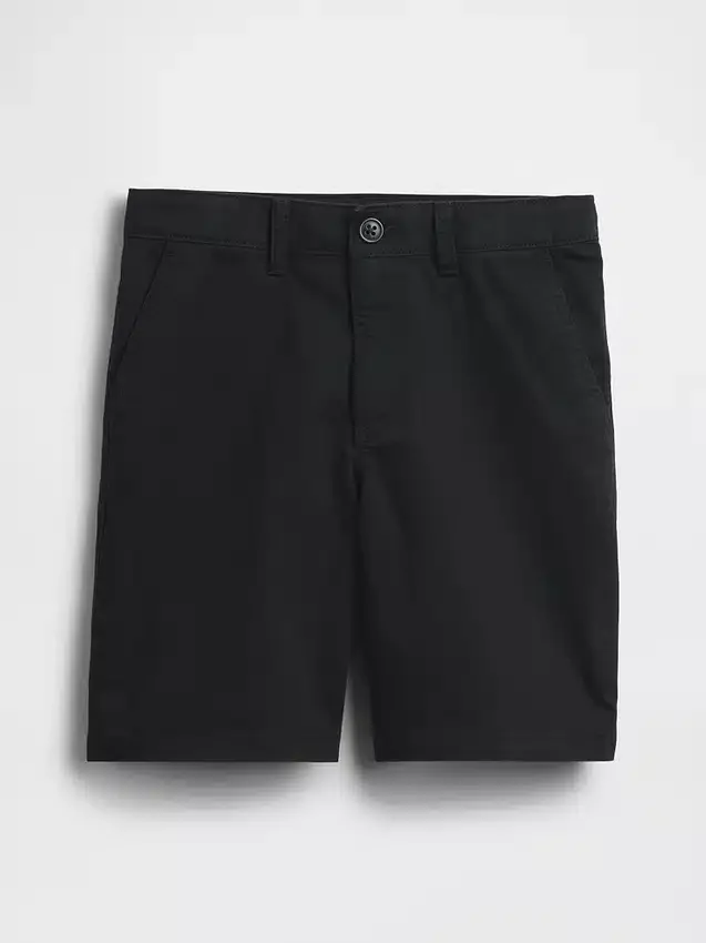 Nowoczesne szorty dziecięce w stylu mundurka w kolorze khaki