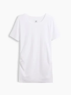 Nowoczesny T-shirt odzieży ciążowej z okrągłym dekoltem