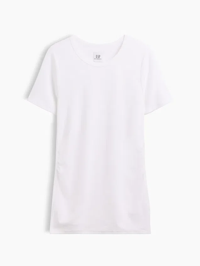 Nowoczesny T-shirt odzieży ciążowej z okrągłym dekoltem