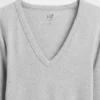 Nowoczesny T-shirt z dekoltem w serek