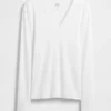 Nowoczesny T-shirt z dekoltem w serek
