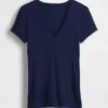 Nowoczesny T-shirt z dekoltem w serek