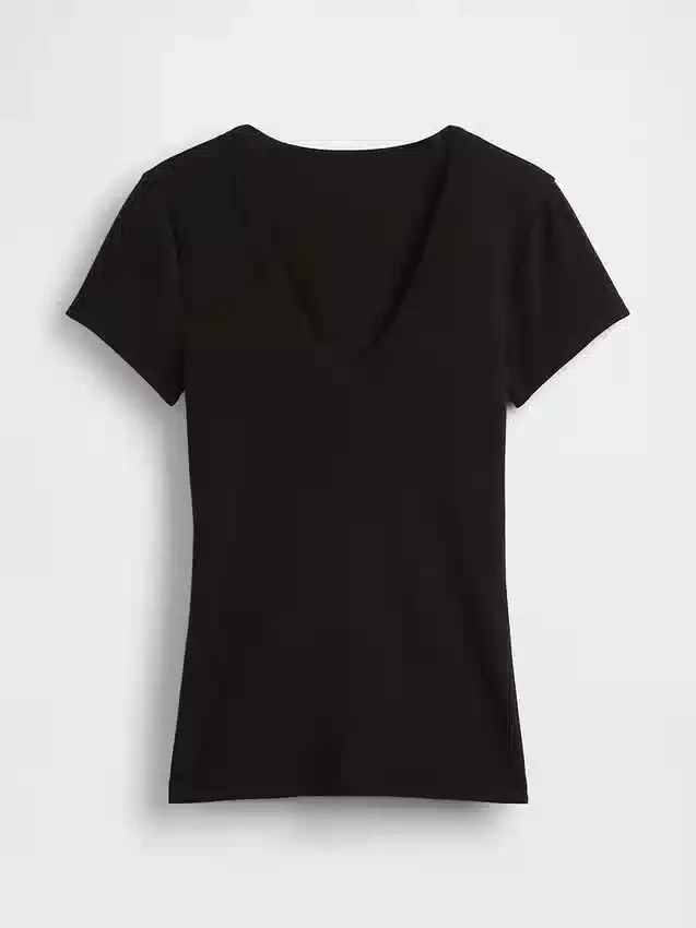 Nowoczesny T-shirt z dekoltem w serek
