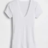 Nowoczesny T-shirt z dekoltem w serek