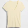 Nowoczesny T-shirt z dekoltem w serek