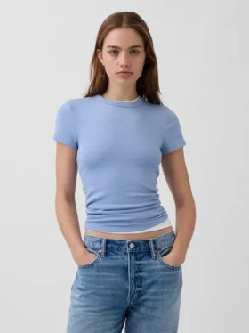 Nowoczesny T-shirt z okrągłym dekoltem