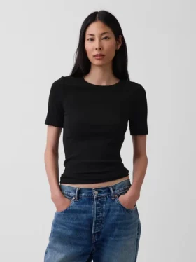 Nowoczesny T-shirt z okrągłym dekoltem
