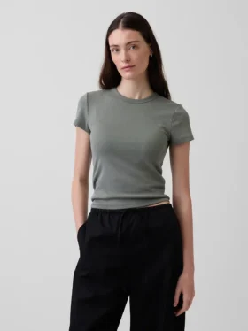 Nowoczesny T-shirt z okrągłym dekoltem