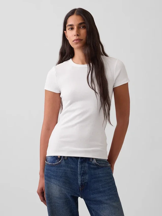 Nowoczesny T-shirt z okrągłym dekoltem