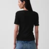 Nowoczesny T-shirt z okrągłym dekoltem