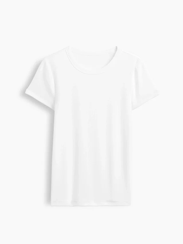 Nowoczesny T-shirt z okrągłym dekoltem