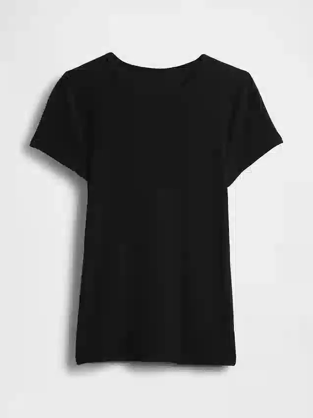 Nowoczesny T-shirt z prążkowanej dzianiny