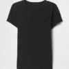 Nowoczesny T-shirt z prążkowanej dzianiny