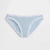 Organiczne, elastyczne bawełniane bikini z koronkową lamówką