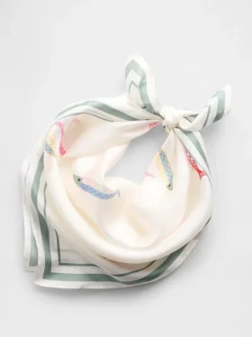 Oversizowa bandana ze 100% jedwabiu