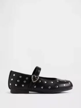 Płaskie buty typu mary jane z ćwiekami dla małych dzieci