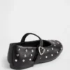 Płaskie buty typu mary jane z ćwiekami dla małych dzieci