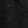 Płaszcz typu chesterfield z mieszanki wełny