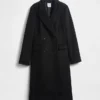 Płaszcz typu chesterfield z mieszanki wełny