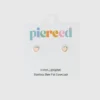 Pierced Co – małe kolczyki z motywem serca w kolorze brzoskwiniowym z zapięciem śrubowym