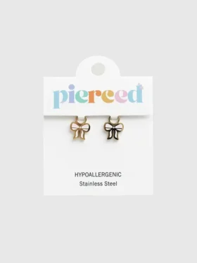 Pierced Co – różowa zawieszka w kształcie kokardki do kolczyków typu huggie
