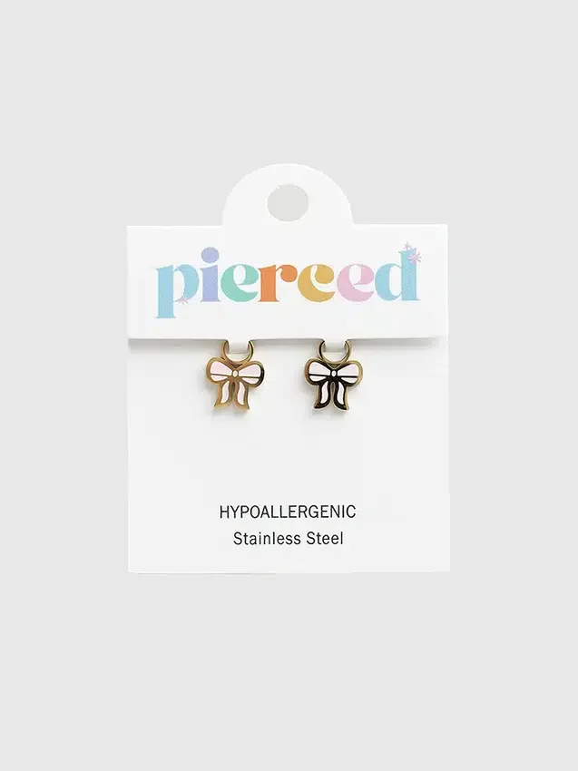 Pierced Co – różowa zawieszka w kształcie kokardki do kolczyków typu huggie