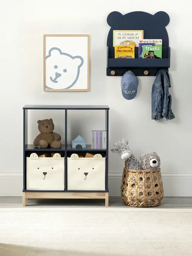 Półka ścienna babyGap Brannan Bear z 4 haczykami