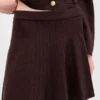 Plisowana mini spódnica sweterkowa