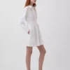 Plisowana mini sukienka koszulowa