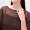 Przezroczysta mini sukienka z organzy