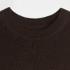 Przezroczysty sweter-body z prążkowanym splotem